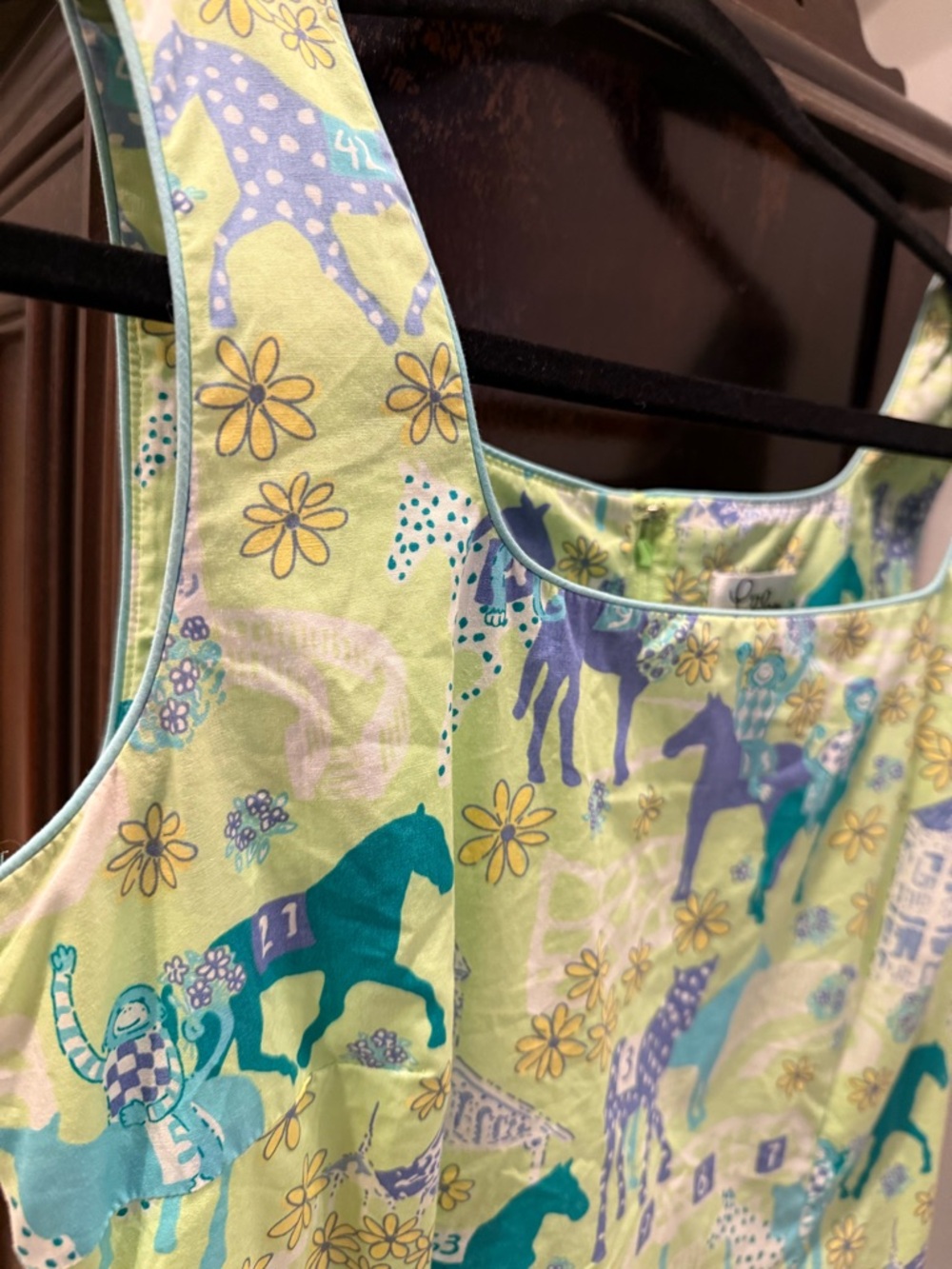 Lilly Pulitzer Limited Edition Sleeveless Shift Kentucky Derby Low Riders Dress - Picture 4 of 13